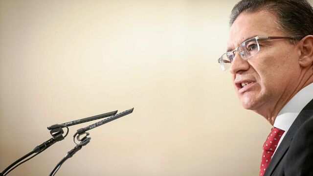 El ex delegado del Gobierno, Serafín Castellano, en una imagen de archivo, durante su intervención en el Forum Europa