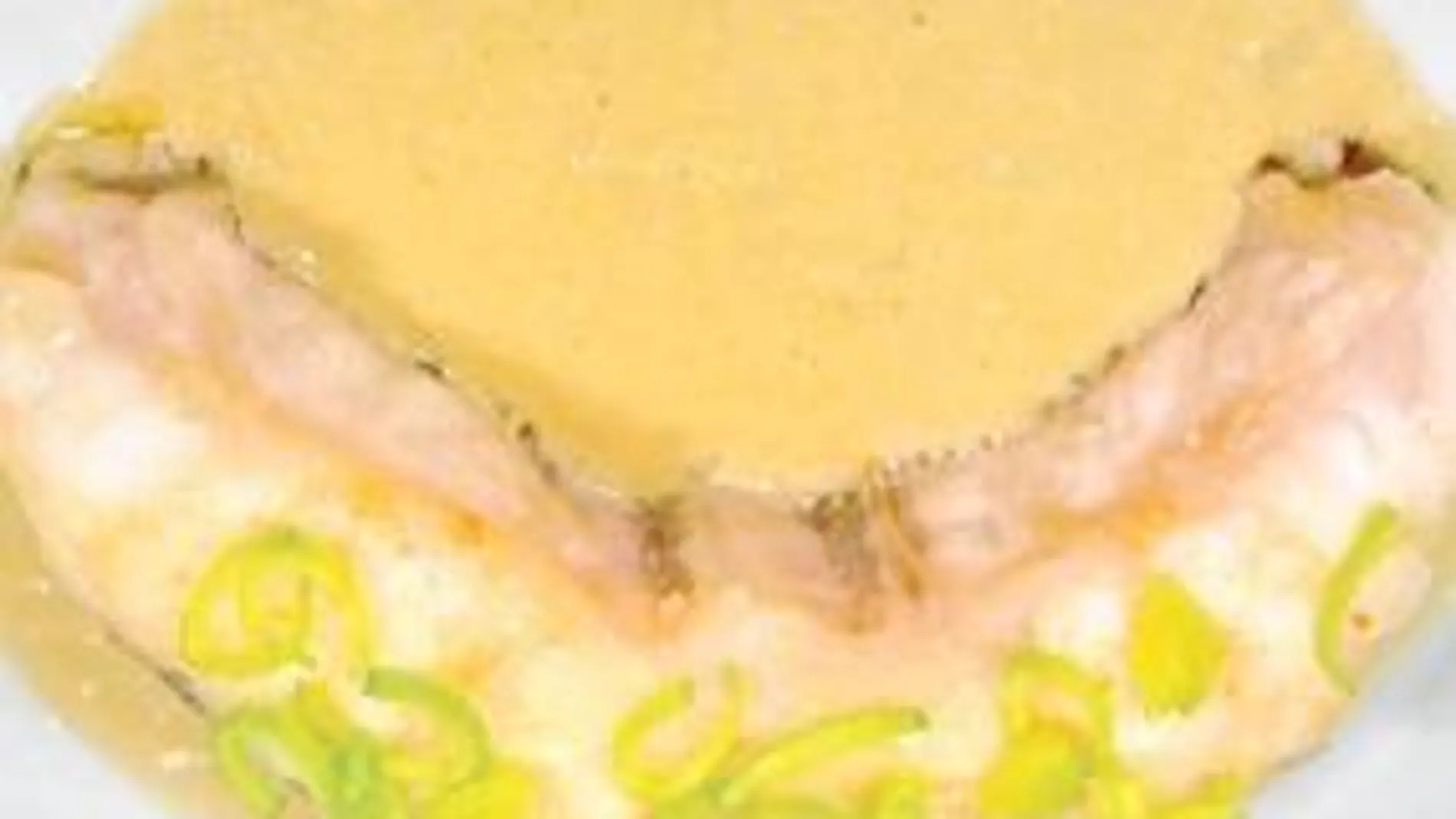 Congrio en salsa de puerros