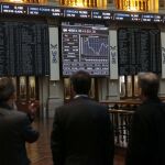 Panel de la Bolsa de Madrid