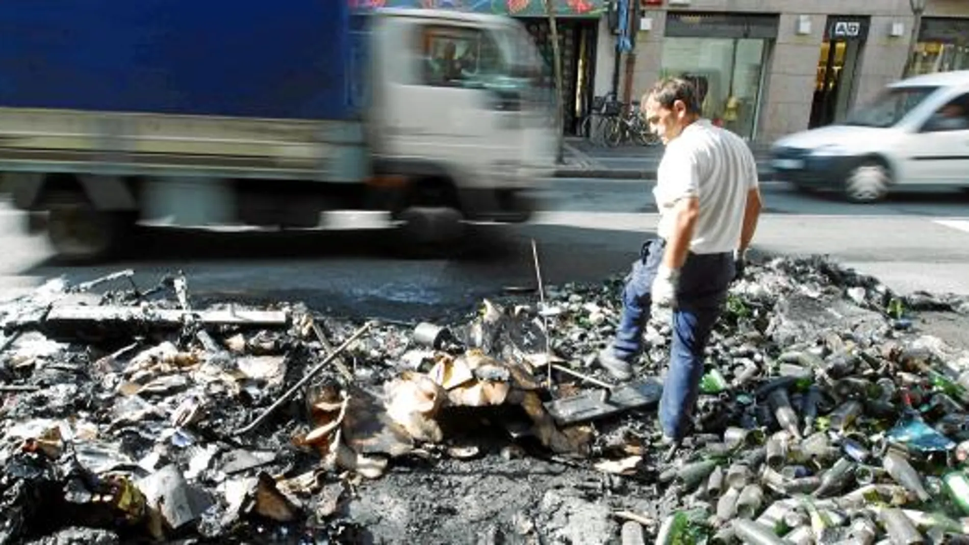 La quema de contenedores se ha disparado en el País Vasco durante toda esta semana