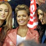 Bouchra (mujer de Van Persie), Sylve van der Vaart y Yolanthe Cabau, novia de Snejder