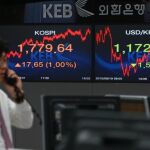 Un agente en la Bolsa de Seúl
