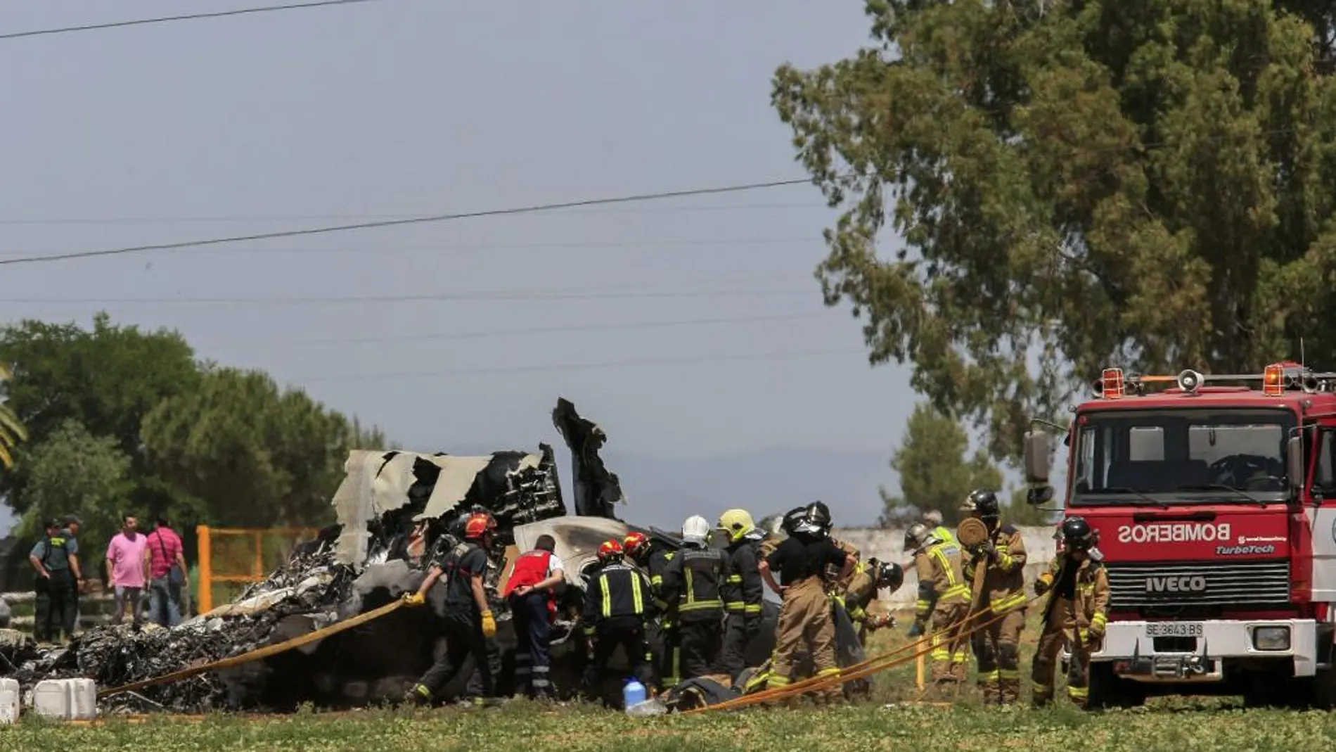 Los sericios de emergencia en el lugar del accidente