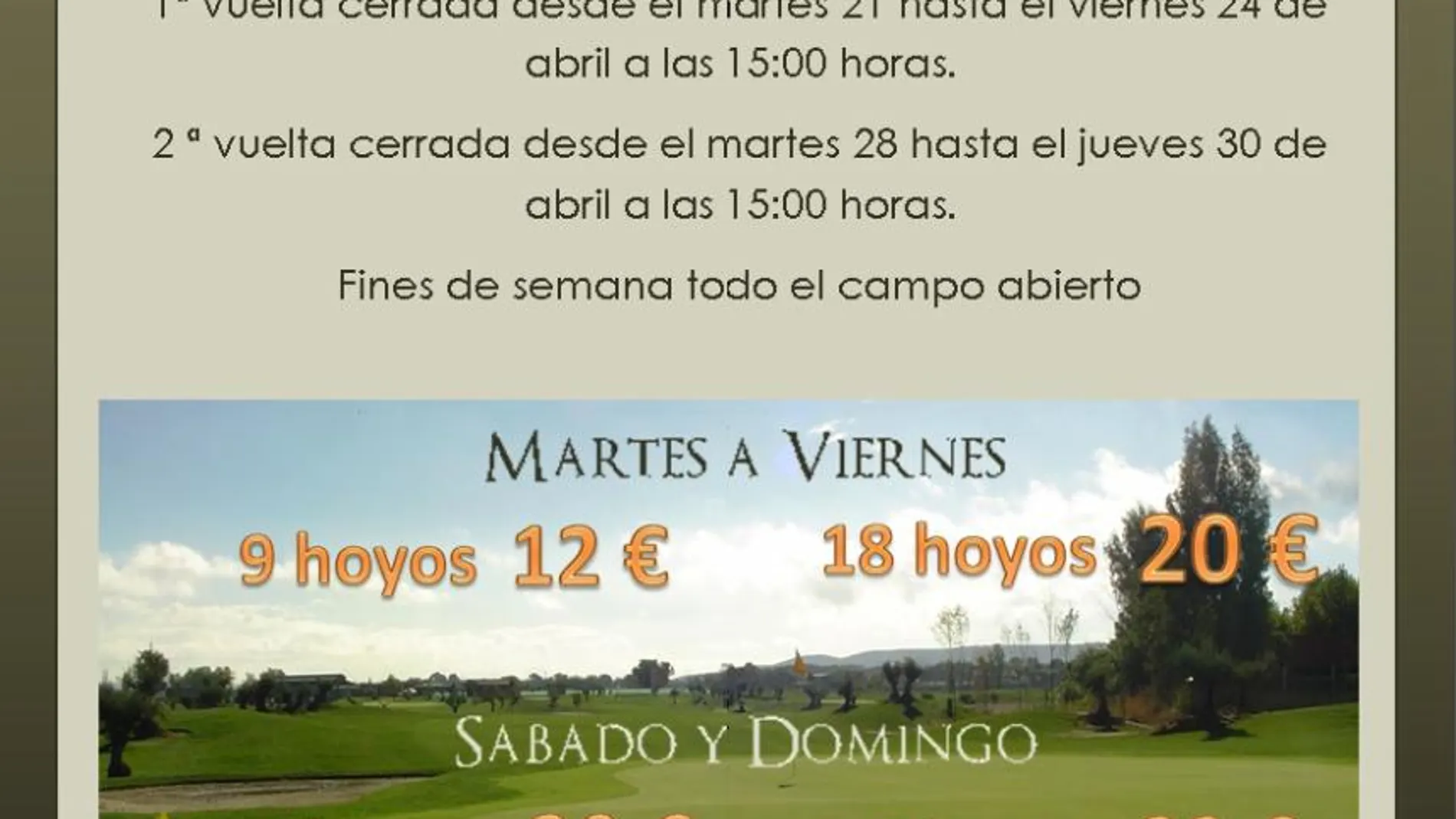 Cartel de la promoción