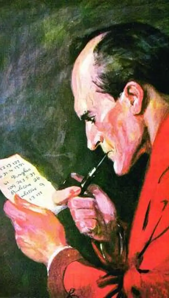 Retrato de Sherlock Holmes, obra del pintor Frank Wiles. El personaje literario de Conan Doyle tenía una base real