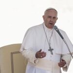 El papa Francisco se dirige a los fieles en la plaza de San Pedro en el Vaticano