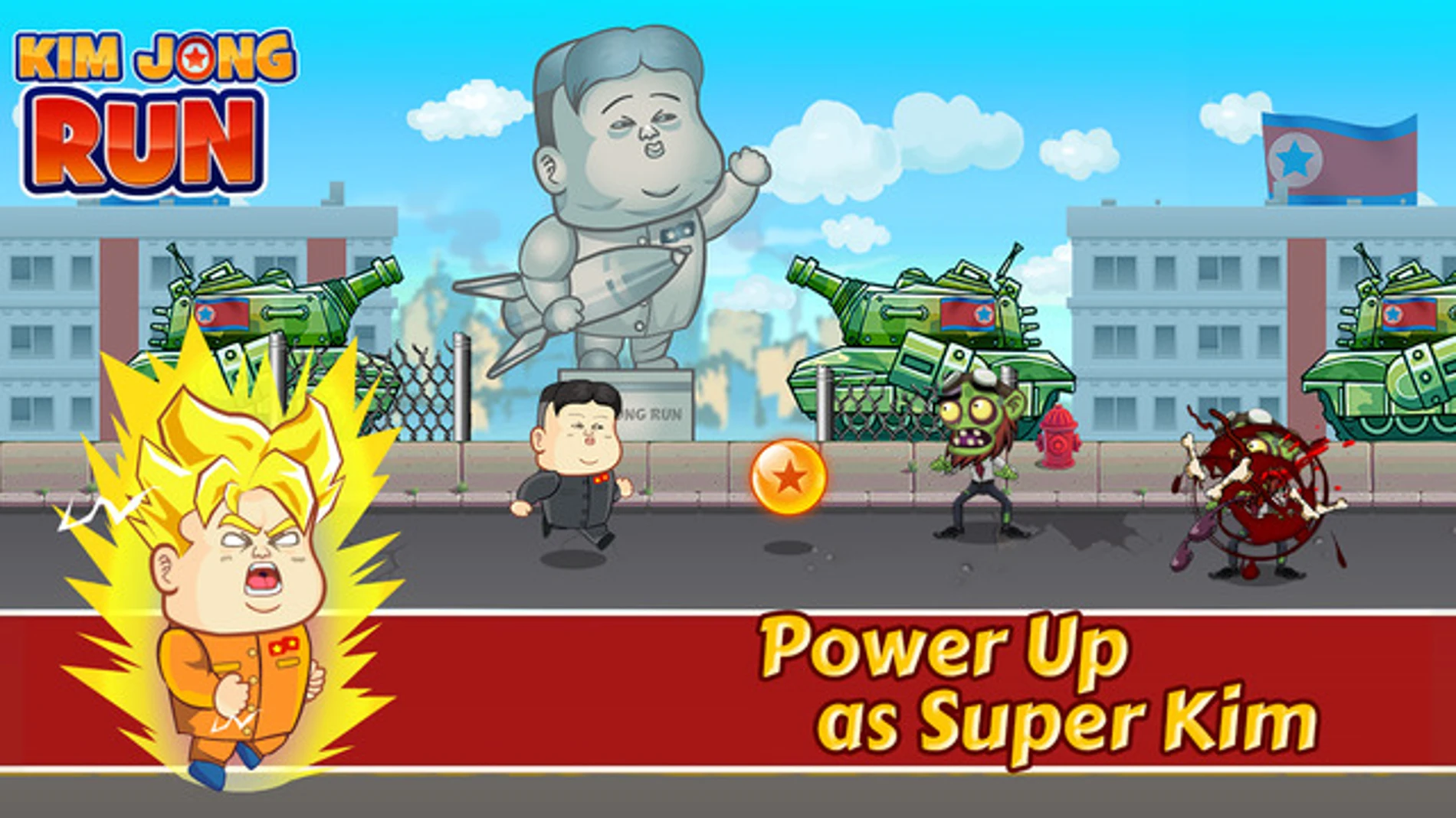 «Kim Jong Run», un superguerrero corenao contra los zombies