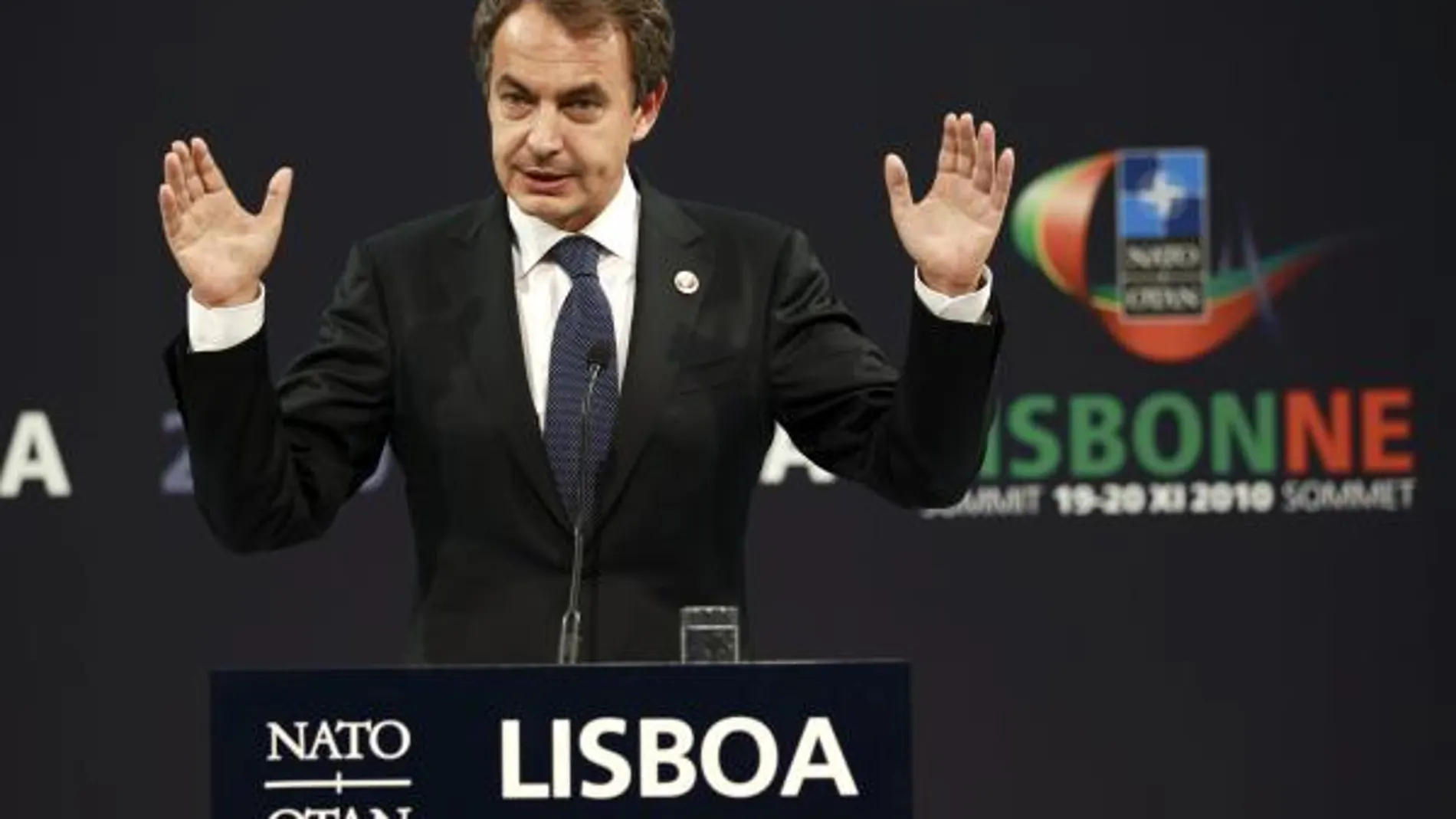 Zapatero, en la rueda de prensa posterior a la cumbre de la OTAN