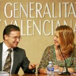 El conseller Castellano y la portavoz, Sánchez de León
