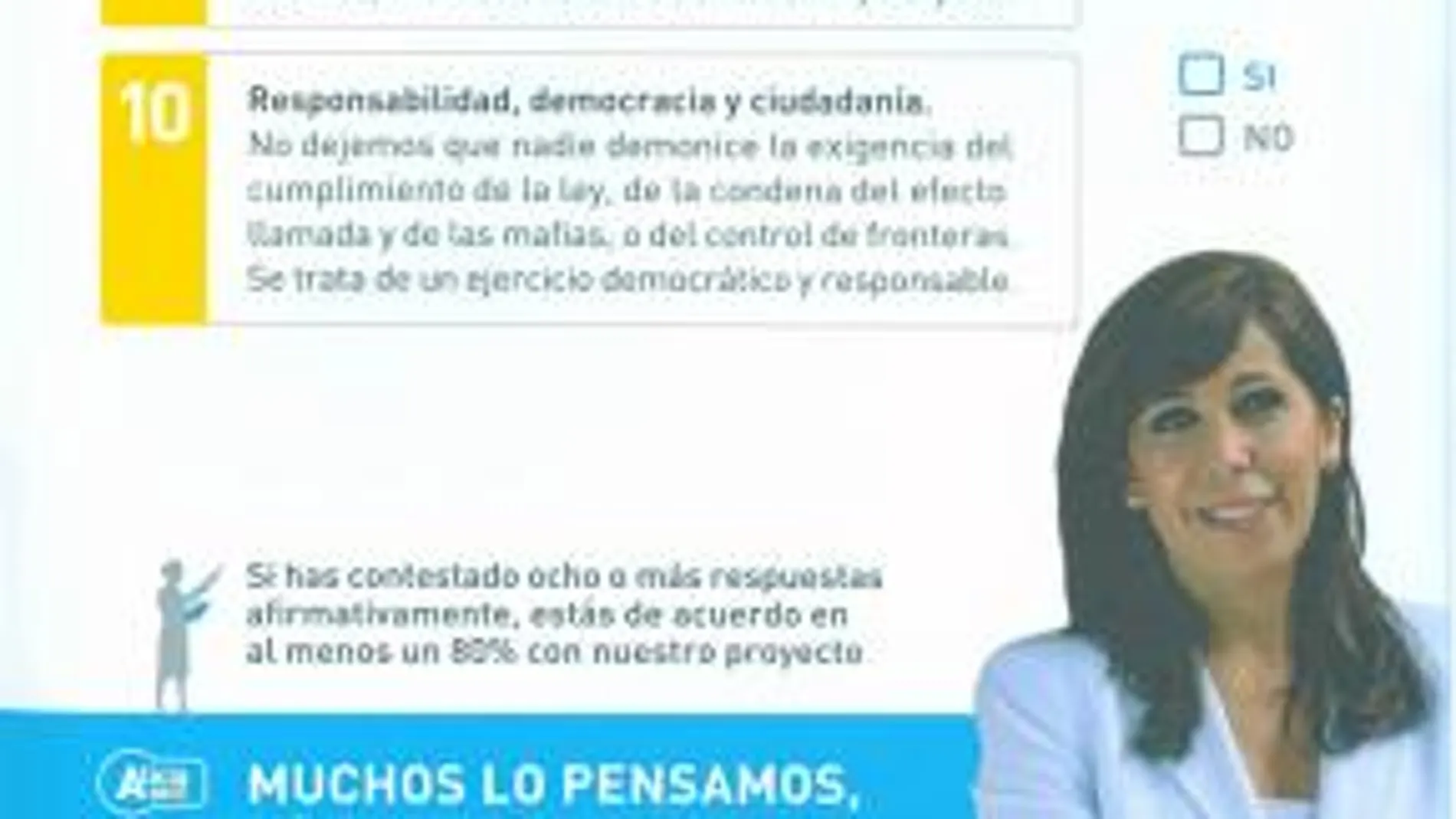 El PP lanza un test con sus ideas sobre inmigración