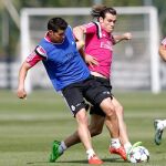 Bale, en el entrenamiento de este domingo