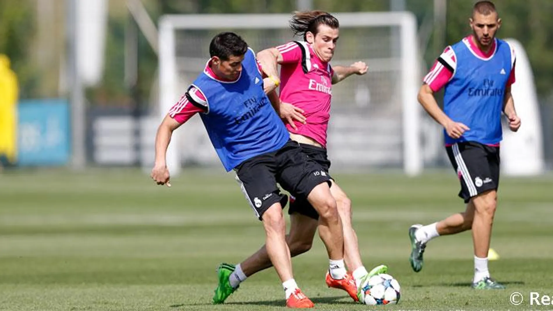 Bale, en el entrenamiento de este domingo