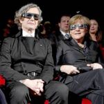 Wenders y Merkel, con gafas para ver el filme del director en 3D