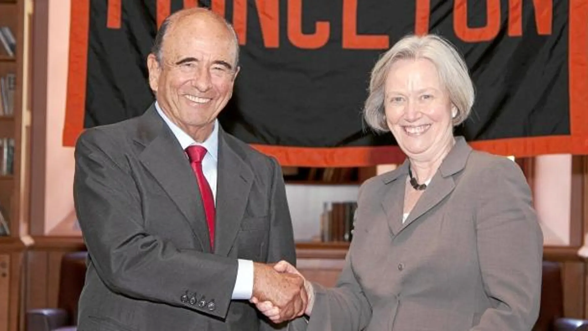 Emilio Botín y Shirley M.Tilghman, presidenta de Princeton University