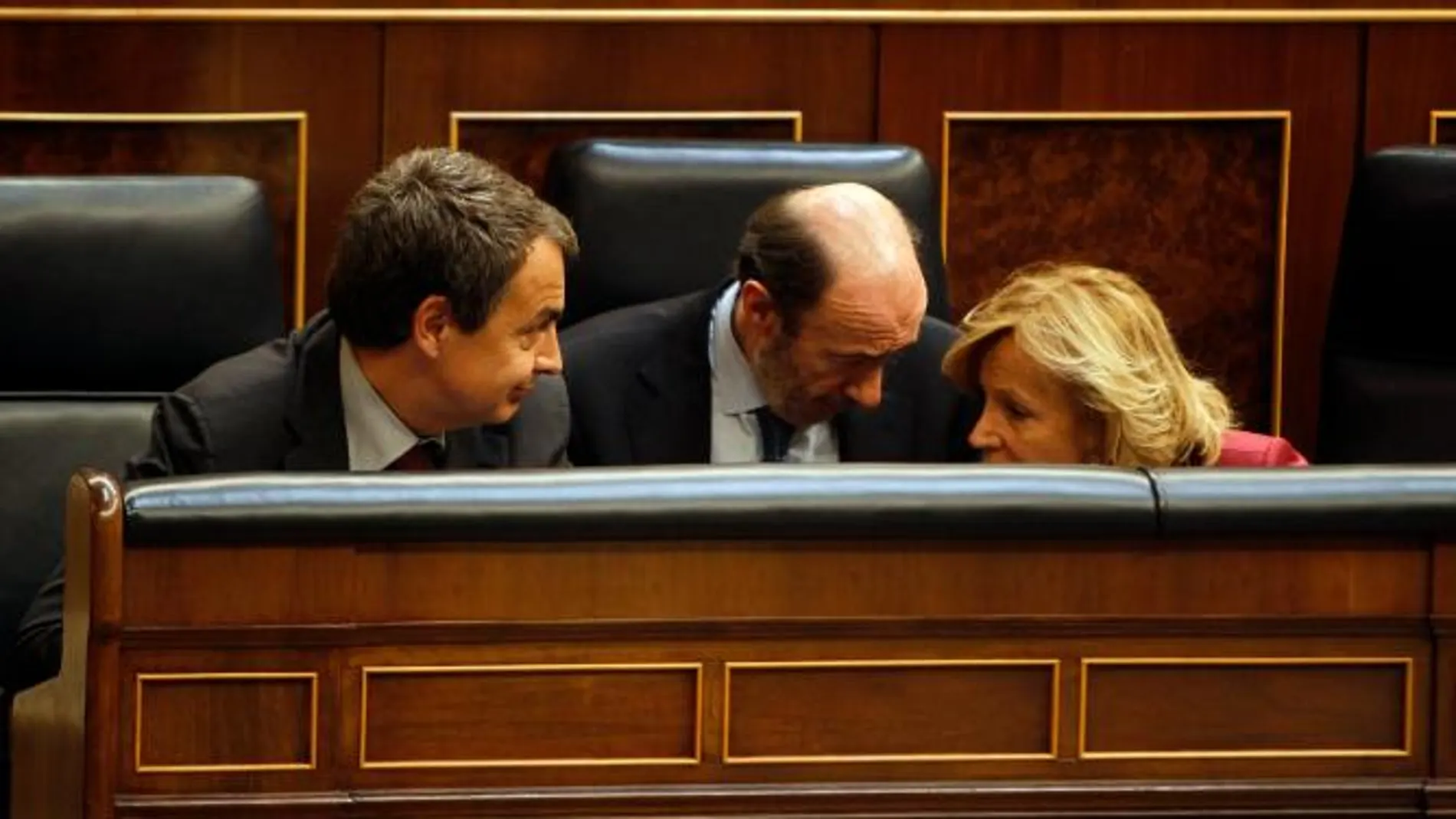 José Luis Rodríguez Zapatero, Alfredo Pérez Rubalacaba y Elena Salgado