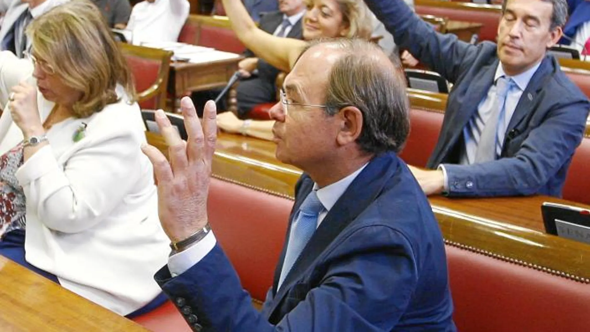 El portavoz del PP en el Senado, Pío García Escudero, durante la votación por las enmiendas a la reforma constitucional