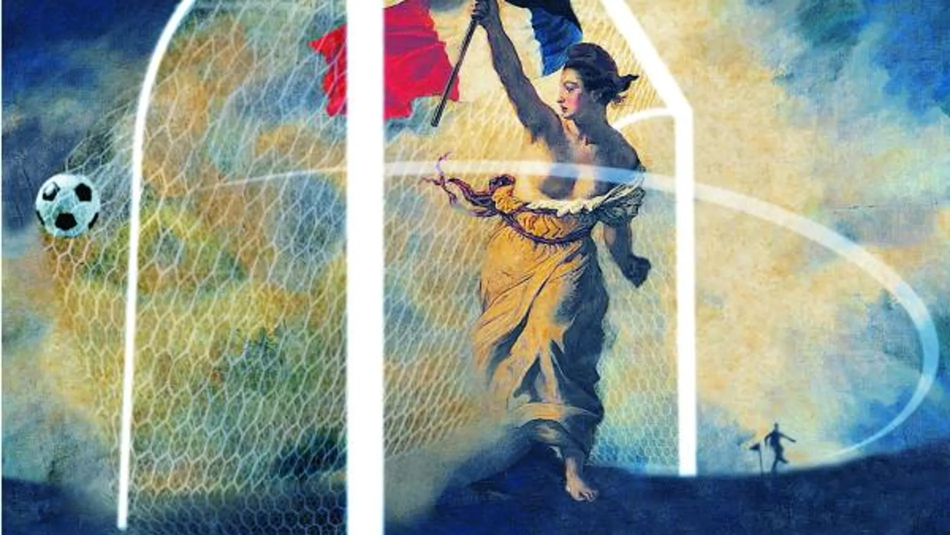 La identidad francesa, rica en símbolos (en la imagen, una recreación de «La libertad guiando al pueblo», de Delacroix) ha sido herida en el Mundial