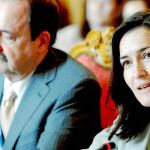 Pedro de Andrés y Ángeles Gonzáles-Sinde, que ayer no acudió al acto
