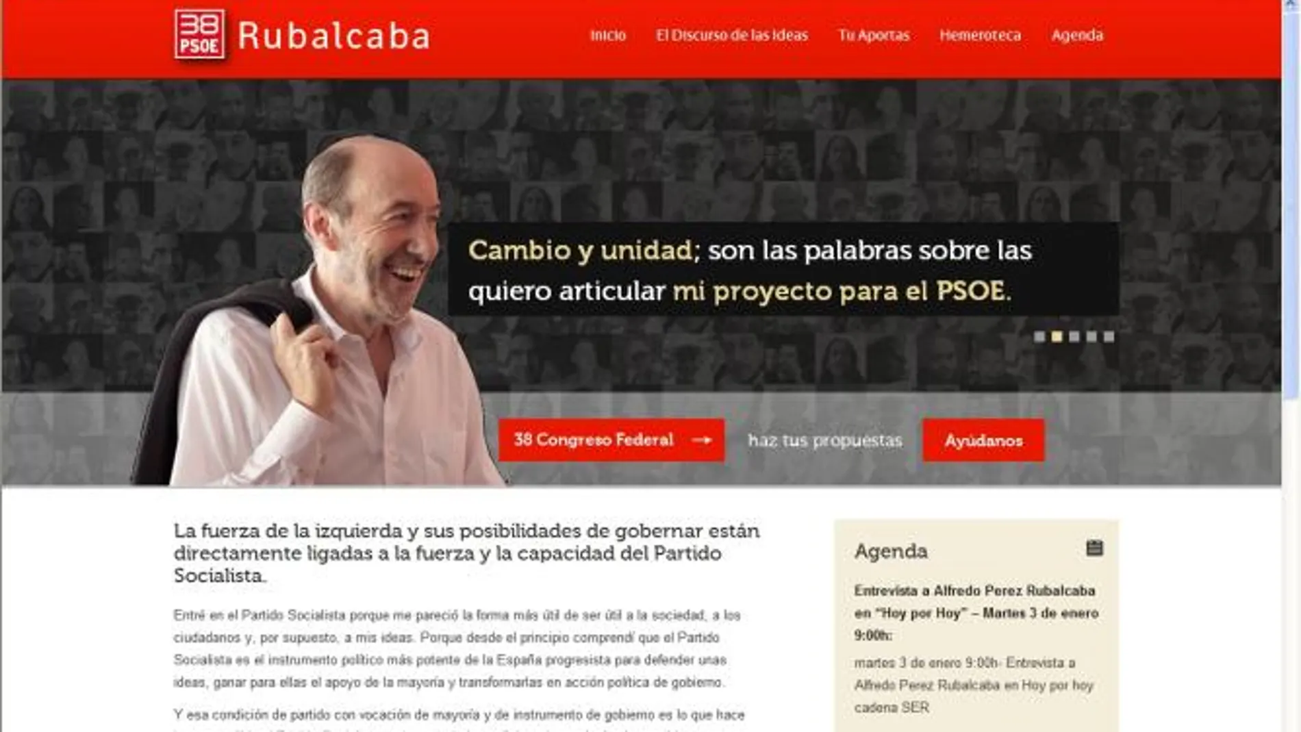 y Rubalcaba presenta su otra web de candidato
