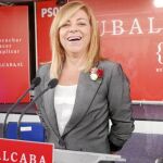Elena Valenciano, directora de la campaña del PSOE, ayer, en Ferraz