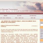 Documento publicado el página web de la Conferencia Episcopal tarraconense