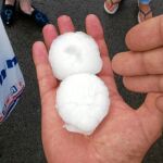 El granizo que afectó el lunes a los cultivos fue de gran tamaño