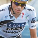 Contador, durante la etapa de ayer, hasta llegar a Montpellier