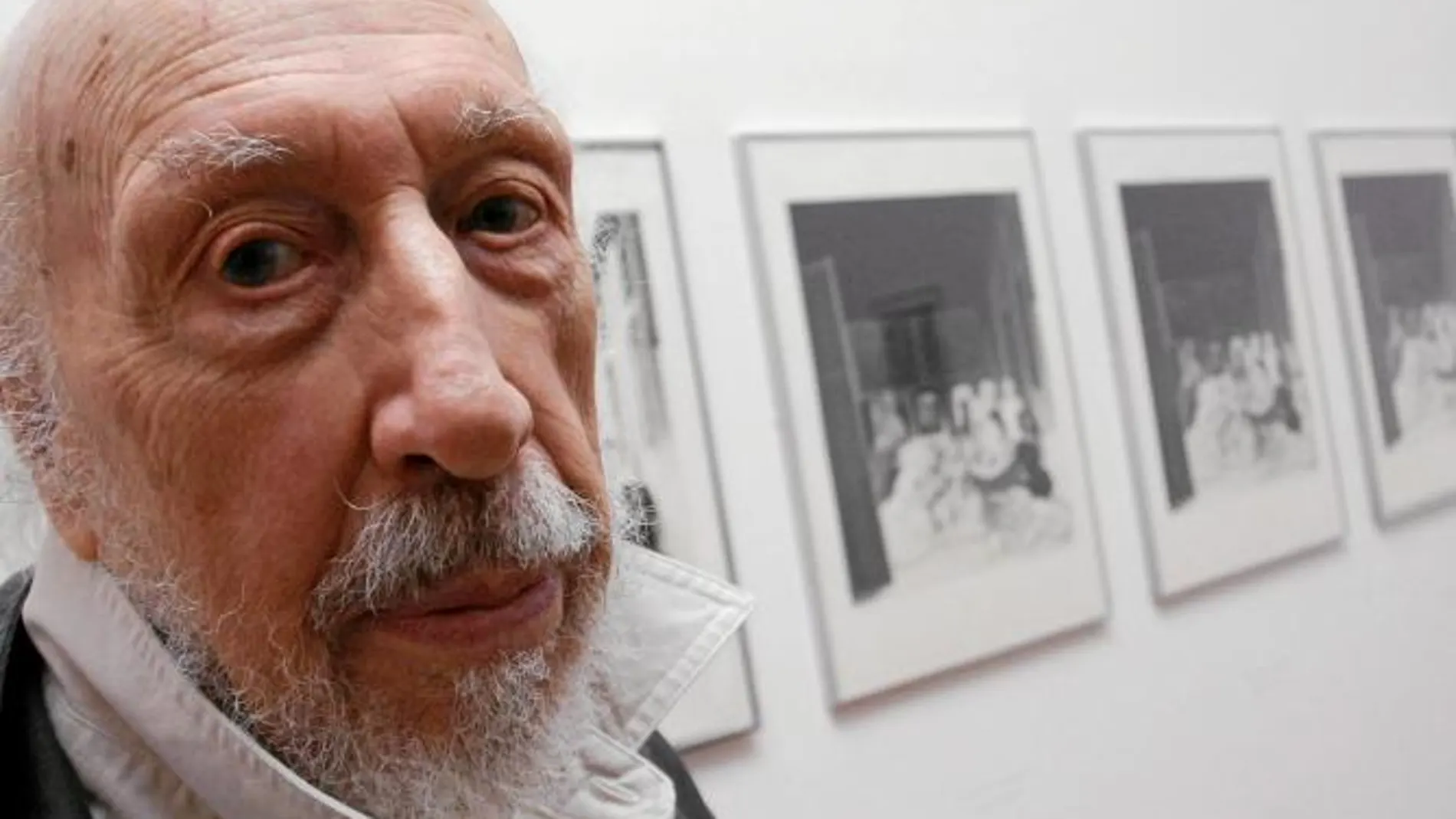 Richard Hamilton en 2010, durante la presentación de su obra en el Prado