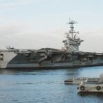 El portaaviones nuclear estadounidense llega a las aguas del Mar Amarillo