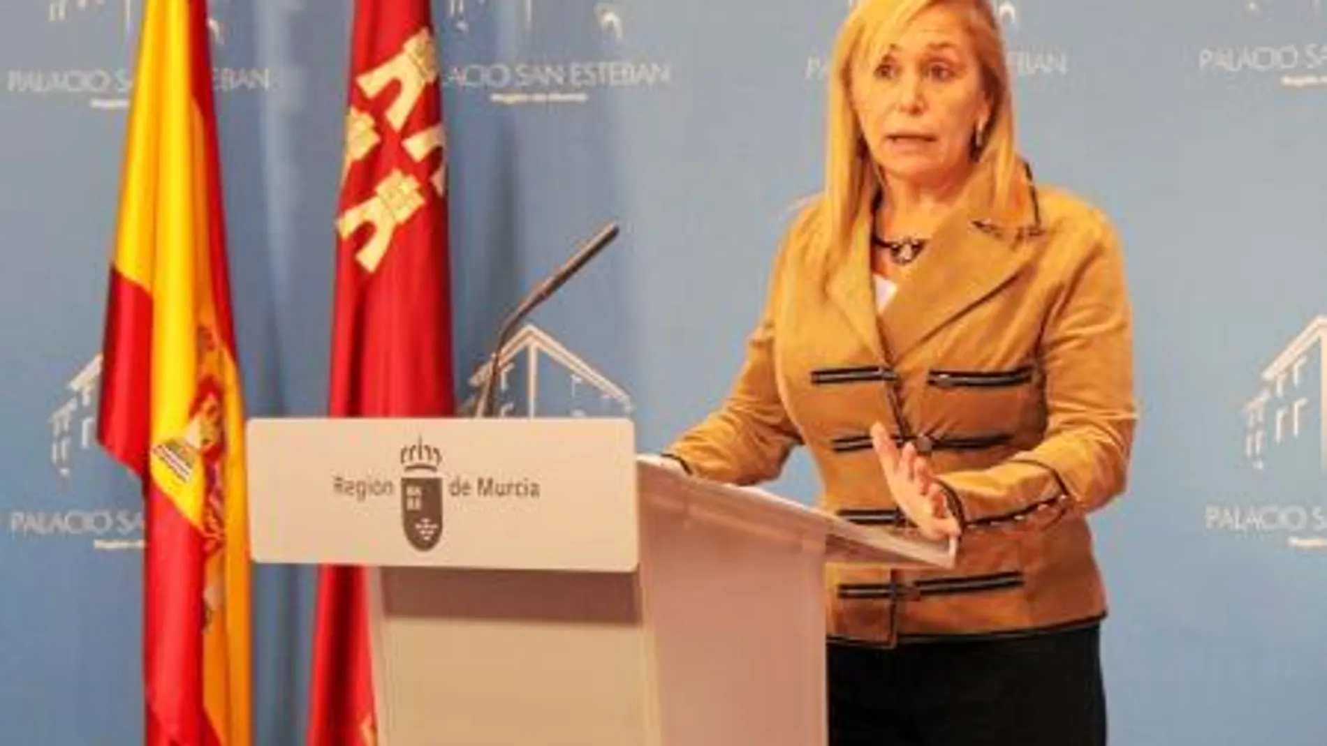 La portavoz del Gobierno regional, María Pedro Reverte, tras el consejo de Gobierno celebrado ayer