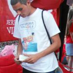 Jaime Hernández, portavoz de Acampadavida ayer, tras los incidentes