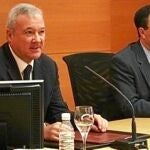 El presidente de la Comunidad, Ramón Luis Valcárcel y el portavoz del Gobierno regional, José Ballesta, en una imagen de archivo