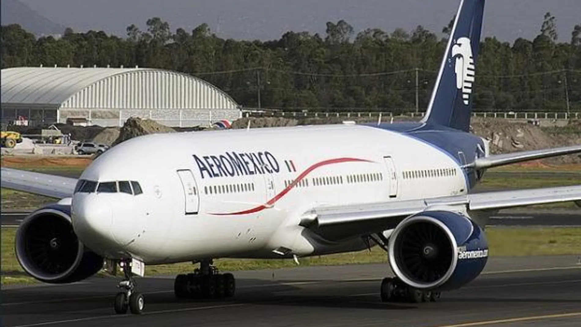 Un avión de la compañía Aeroméxico