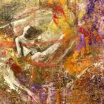 «Alza tus alas» es uno de los cuadros que expone la Galería Éboli de la artista