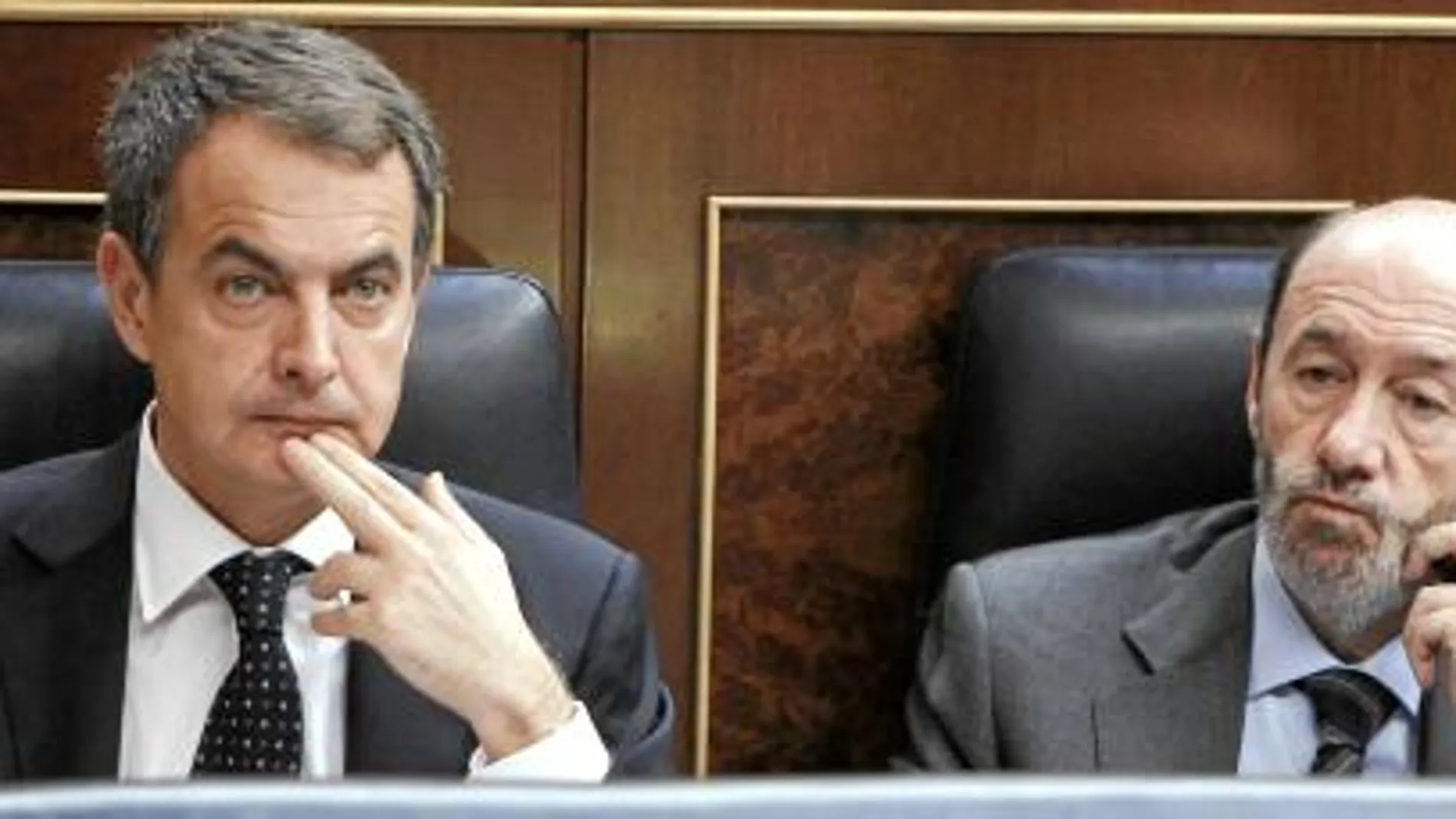 José Luis Rodríguez Zapatero y Alfredo Pérez Rubalcaba