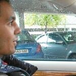 El bailaor, al volante de su coche en el programa del canal Cuatro Cuatro