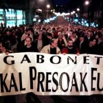 Manifestación en favor del acercamiento de presos