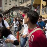 Protesta contra Chávez en los alrededores de la asamblea venezolana