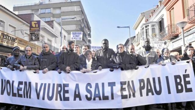 La manifestación mezcló de forma pacífica a personas de muchas nacionalidades y etnias