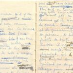 Dos páginas del cuaderno manuscrito de la musa, aparecido en 2005 en un baúl