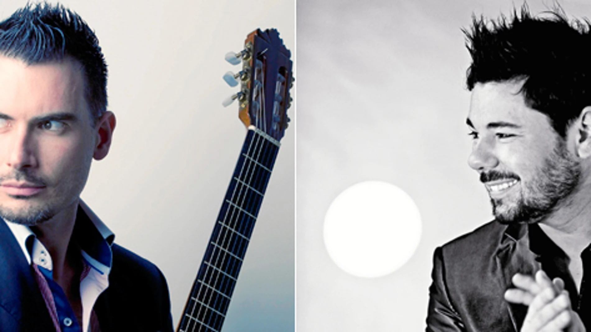 El guitarrista Carlos Piñana actuará en la gala (i). Miguel Poveda también colaborará con la causa (d)