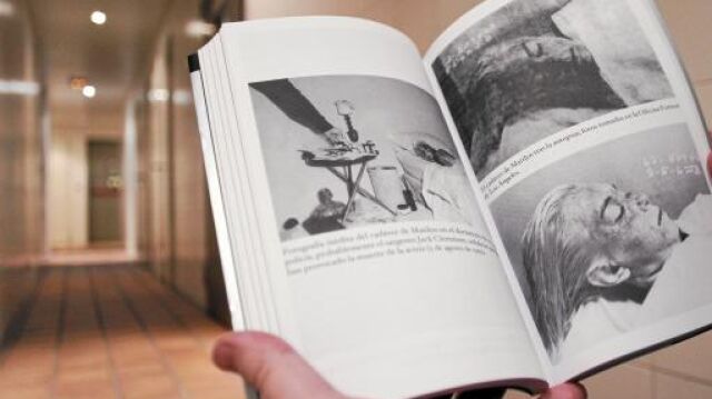 Tres fotografías de Marilyn Monroe recogidas en el libro «Cadáveres exquisitos», en el que el forense Thomas T. Noguchi revela de qué murieron numerosas celebridades
