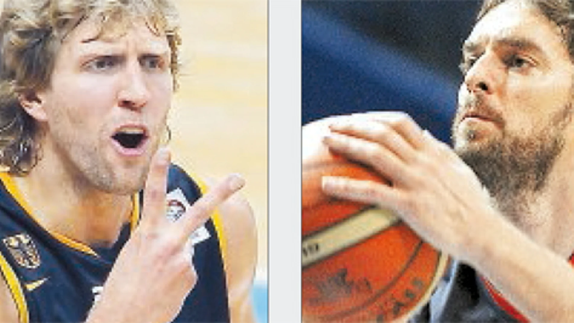 Dirk Nowitzki y Pau Gasol