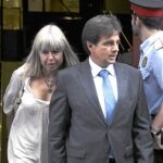 Lluís Corominas, a la salida de la Audiencia, tras conocer el veredicto del jurado popular que le declaró no culpable