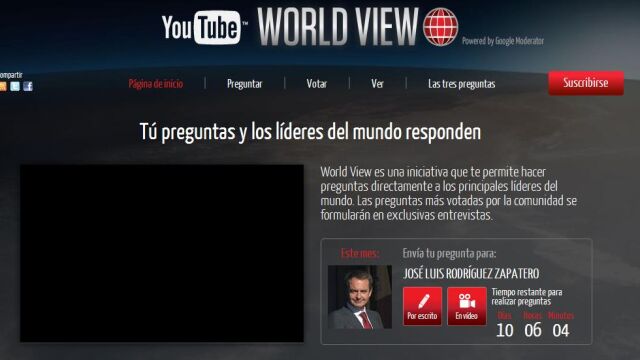 Rodríguez Zapatero, en YouTube