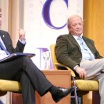 Carrillo e Iturmendi, los dos candidatos a rector que se enfrentan en la segunda vuelta, durante el debate que mantuvieron hace dos semanas