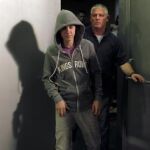 El ídolo adolescente Justin Bieber a su llegada a la presentación de su película "Never Say Never",