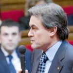 Artur Mas, ayer, en el Parlamento de Cataluña