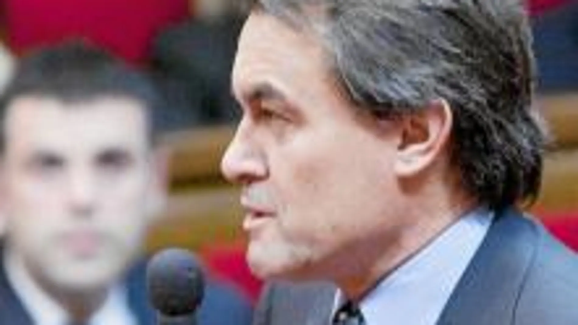 Artur Mas, ayer, en el Parlamento de Cataluña
