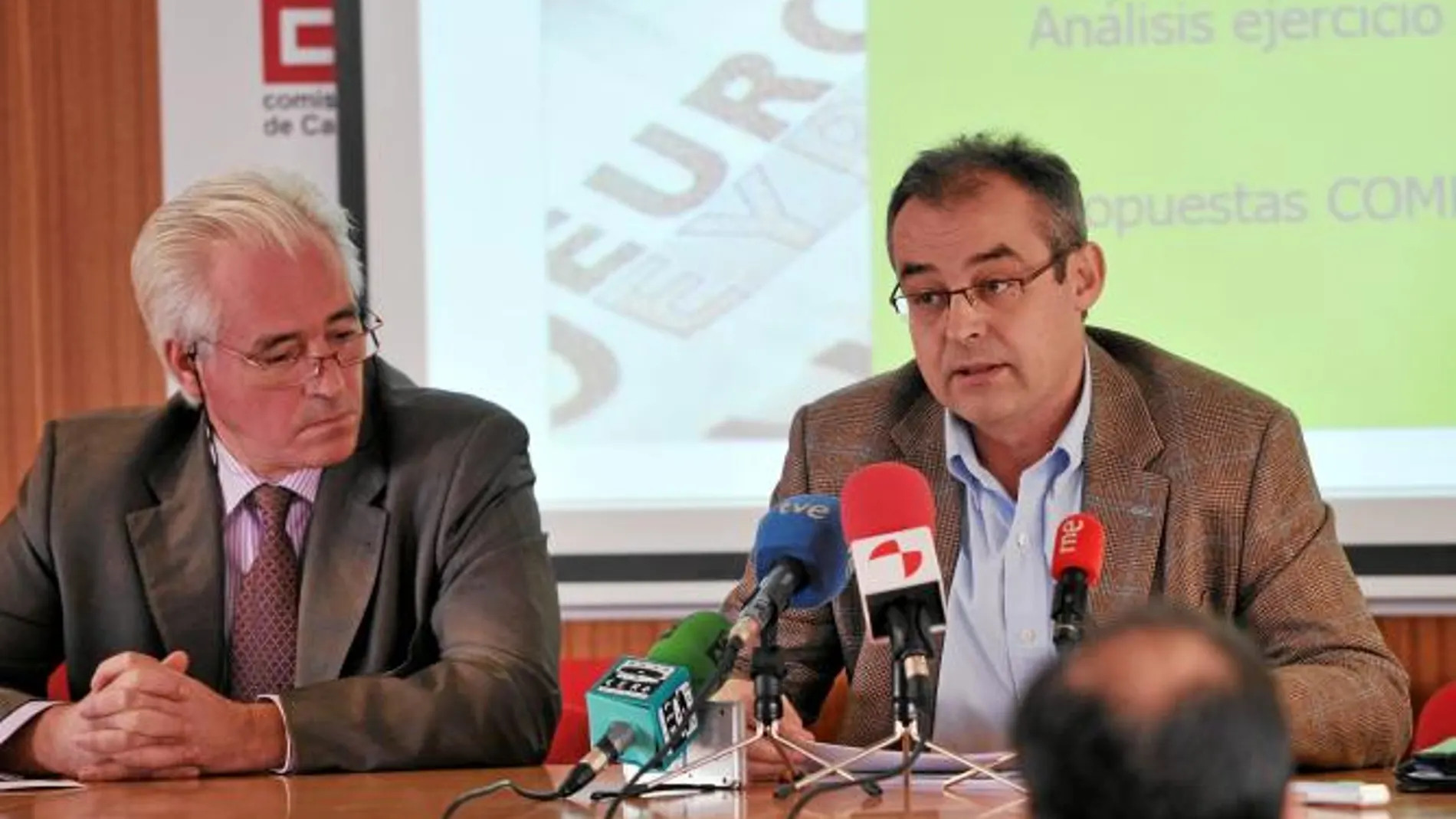 Jesús Olivar y José María Martínez, durante la rueda de prensa